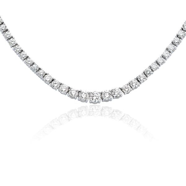 Graduated Tennis Necklaces -( Diamond Riviera Necklace )