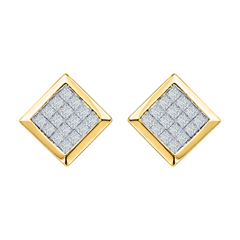 KATARINA Princess Cut Diamond Fashion Earrings (1 cttw)