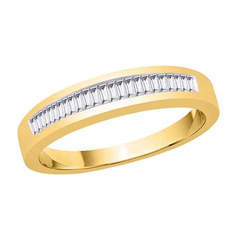 KATARINA Channel Set Baguette Cut Diamond Wedding Band (1/3 cttw)