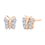 14K Rose Gold~White Diamond, 10K Rose Gold~White Diamond