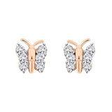 14K Rose Gold~White Diamond, 10K Rose Gold~White Diamond