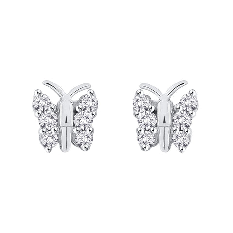 KATARINA 1/4 cttw Diamond Butterfly Earrings