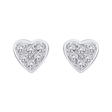 KATARINA Diamond Heart Earrings (1/8 cttw)