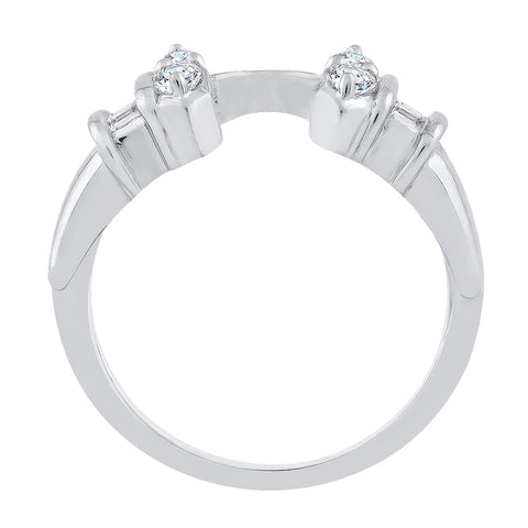 KATARINA Round and Baguette Cut Diamond Wrap Ring (1/3 cttw)