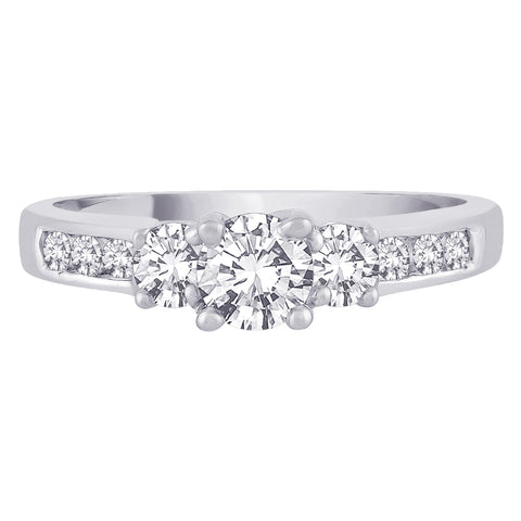 KATARINA Three Stone Plus Diamond Ring (1 cttw)