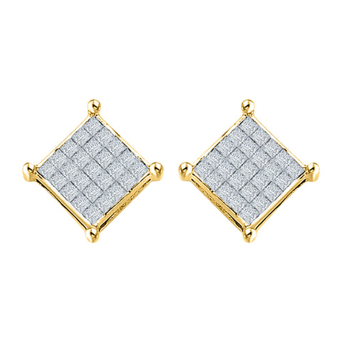 KATARINA 1 cttw Princess Cut Diamond Fashion Earrings