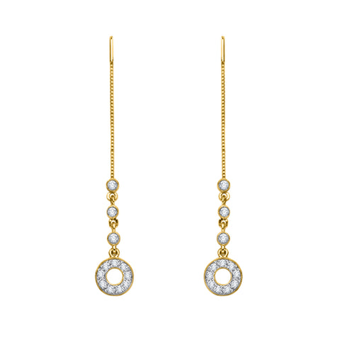 KATARINA 1/4 cttw Diamond Dangle Earrings