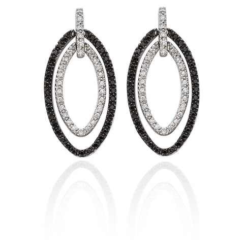 KATARINA Black and White Diamond Jewelry Set