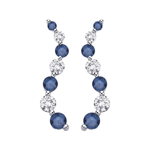 KATARINA Blue and White Alternating Diamond