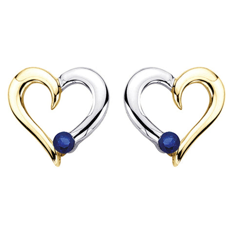 KATARINA Sapphire Heart Jewelry Set (1/4 cttw)