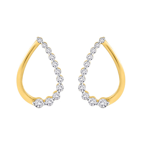 KATARINA Diamond Teardrop Earrings (1/3 cttw GH, I2/I3)