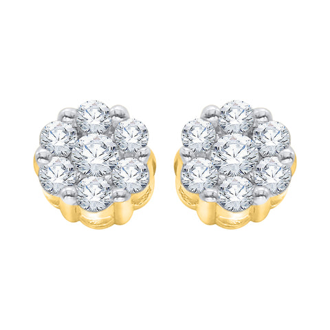 KATARINA Diamond Cluster Earrings (1/3 cttw)