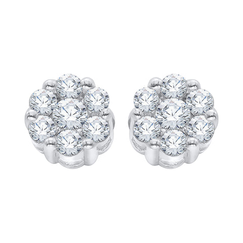 KATARINA Diamond Cluster Earrings (3/4 cttw)