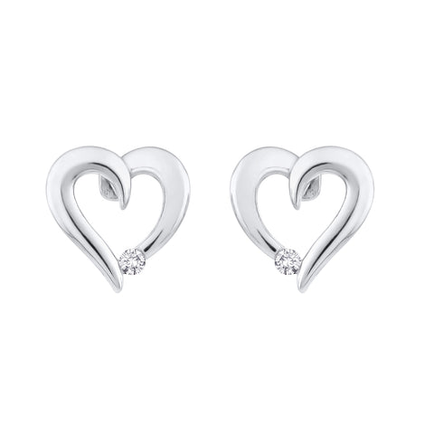 KATARINA Diamond Heart Earrings (1/10 cttw)