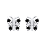 14K White Gold~Black and White Diamond, 10K White Gold~Black and White Diamond