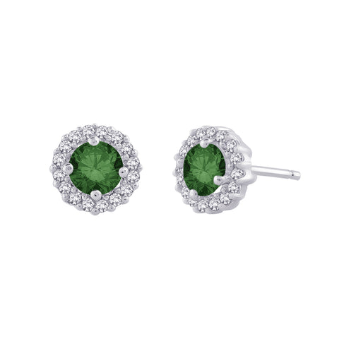 KATARINA Green and White Diamond Jewelry Set