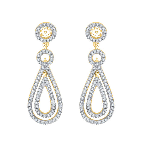 KATARINA Diamond Detachable Teardrop Earring Jackets (1 cttw)