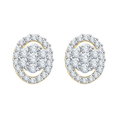 KATARINA 1/2 cttw Diamond Cluster Fashion Earrings