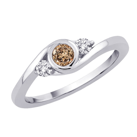 KATARINA 3 Diamond Promise Ring (1/3 cttw GH, I2/I3)