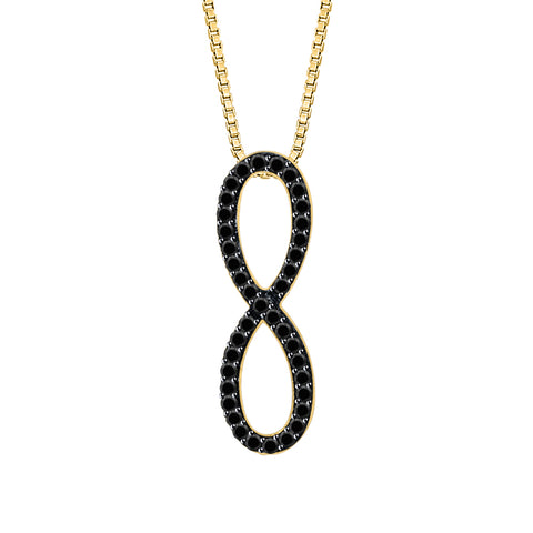 KATARINA Infinity Diamond Pendant Necklace (1/8 cttw)