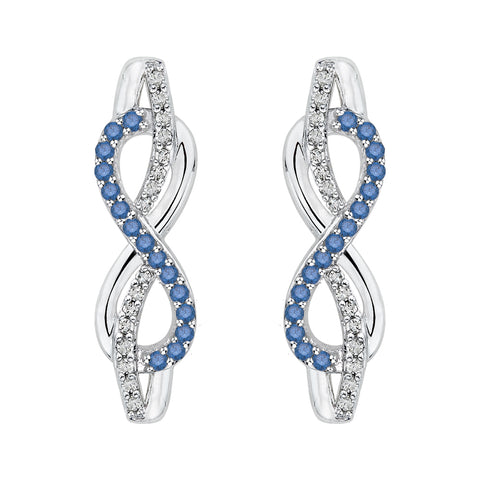 KATARINA Diamond Infinity Dangle Earrings (1/4 cttw JK, SI2/I1)