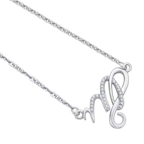 KATARINA Horoscope Virgo Zodiac Sign Diamond Pendant Necklace (1/20 cttw)