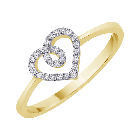KATARINA Diamond Heart Ring (1/10 cttw)