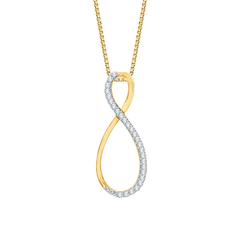 KATARINA Diamond Infinity Pendant Necklace (1/10 cttw)