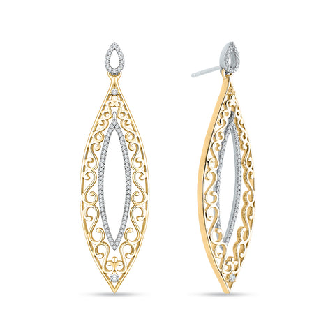 KATARINA Diamond Fashion Dangle Earrings (2/3 cttw GH, SI2)