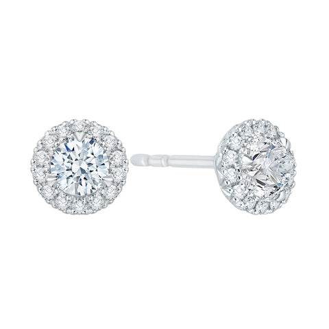 KATARINA Round Brilliant Cut Diamond Fashion Earrings (5/8 cttw GH, SI2)