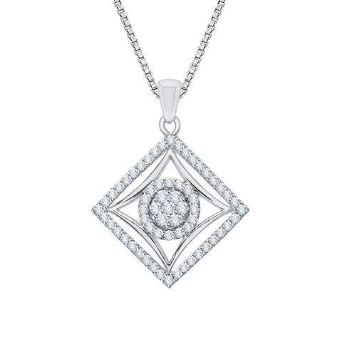 KATARINA Diamond Fashion Pendant Necklace (1/4 cttw)