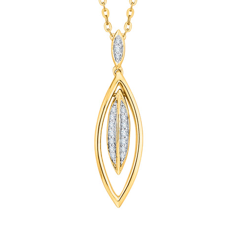 KATARINA Diamond Fashion Pendant Necklace (1/10 cttw)
