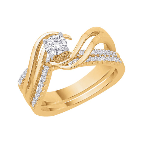 KATARINA Diamond Twist Bridal Engagement Ring (1/2 cttw)