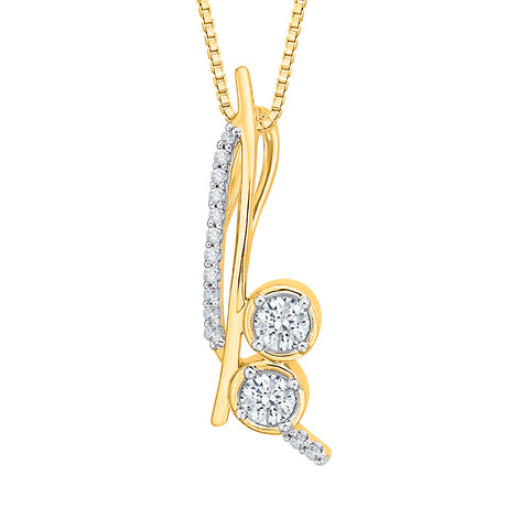 KATARINA Diamond Fashion Pendant Necklace (1/3 cttw)