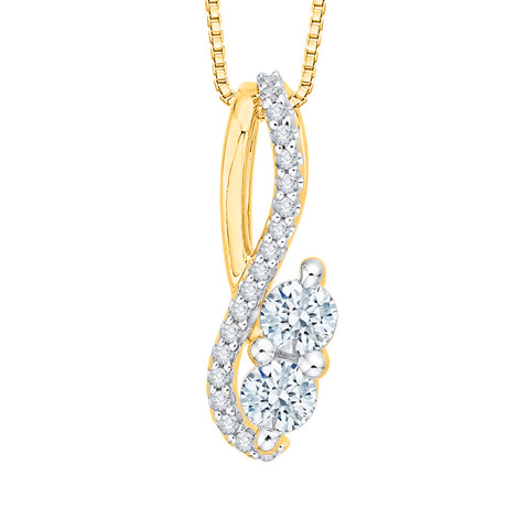 KATARINA Diamond Fashion Pendant Necklace (1/2 cttw)