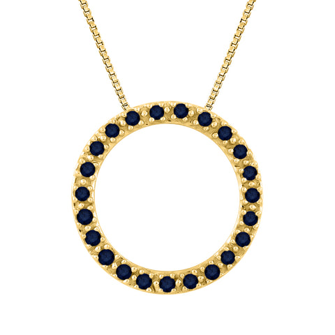 KATARINA Diamond Circle Pendant Necklace (1/5 cttw)