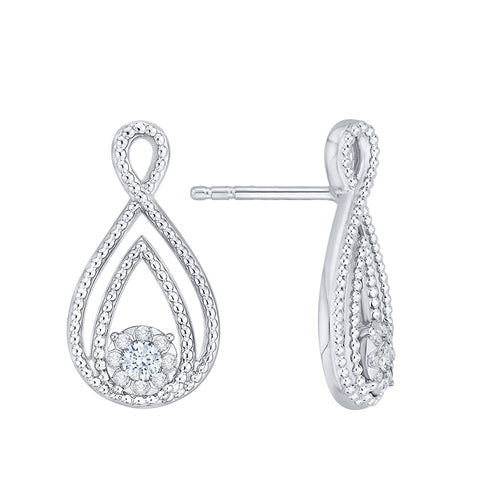 KATARINA Round Brilliant Cut Diamond Fashion Earrings (1/3 cttw IJ, I1)