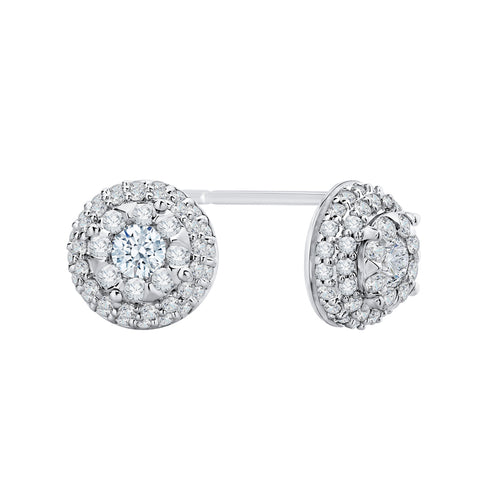 KATARINA Round Brilliant Cut Diamond Fashion Earrings (3/4 cttw IJ, I1)