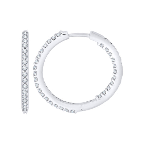 KATARINA Diamond Hoop Earrings (3/4 cttw)