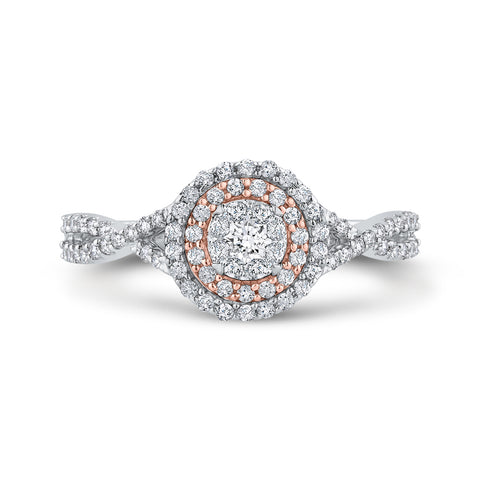 KATARINA 1/2 cttw Diamond Halo Engagement Ring