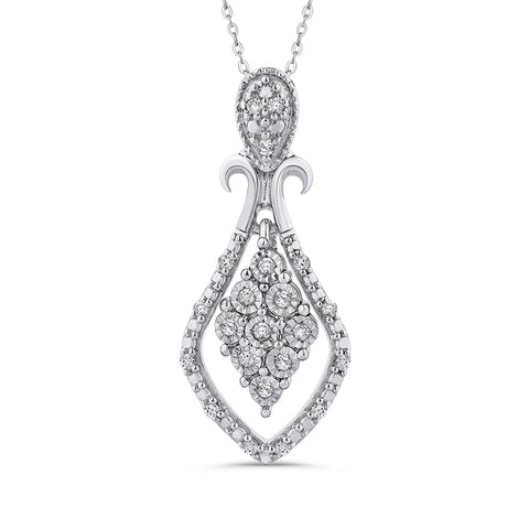 KATARINA Diamond Fashion Pendant Necklace (1/8 cttw GH, I2-I3)