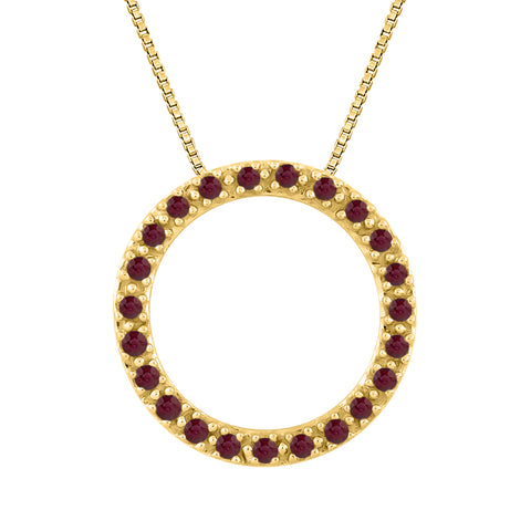 KATARINA Diamond Circle Pendant Necklace (1/5 cttw)