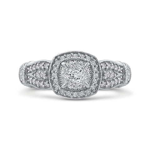 KATARINA 1/2 cttw Diamond Halo Engagement Ring