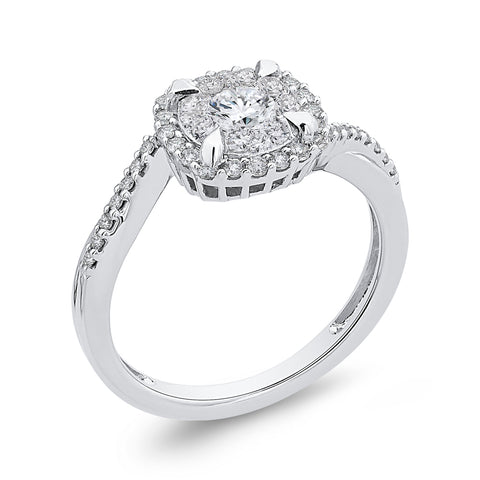 KATARINA 5/8 cttw Diamond Halo Engagement Ring
