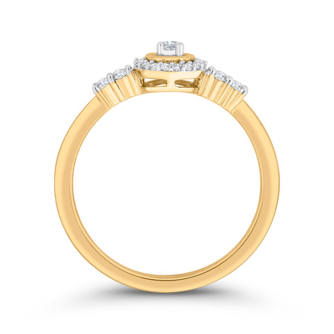 KATARINA 1/6 cttw Diamond Halo Engagement Ring