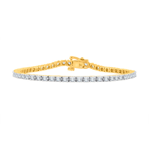 KATARINA 2 cttw Prong Set Lab Grown Diamond Tennis Bracelet in 14k Gold