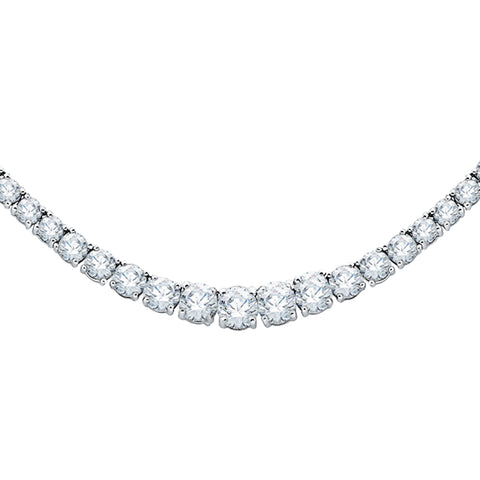 KATARINA 6 1/6 cttw Lab Grown Diamond Riviera Tennis Necklace in 14k Gold