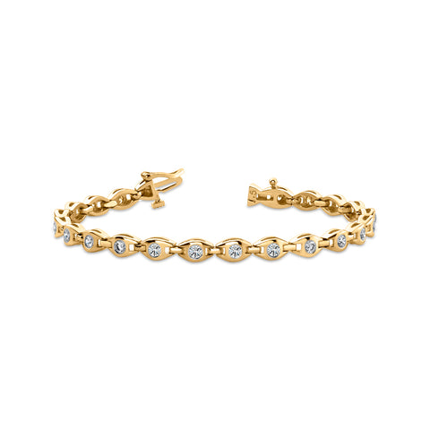 KATARINA 1 cttw Lab Grown Diamond Link Bracelet in 14K Gold
