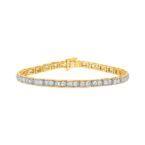 KATARINA 3 1/2 cttw Lab Grown Diamond Link Bracelet in 14K Gold
