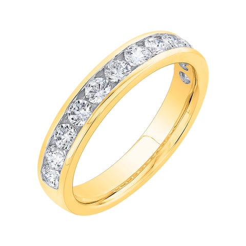 KATARINA 1 cttw Lab Grown Diamond Half Eternity Band in 14K Gold
